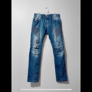 Pierre Balmain Ribbed Jeans Tapered Leg Jeans